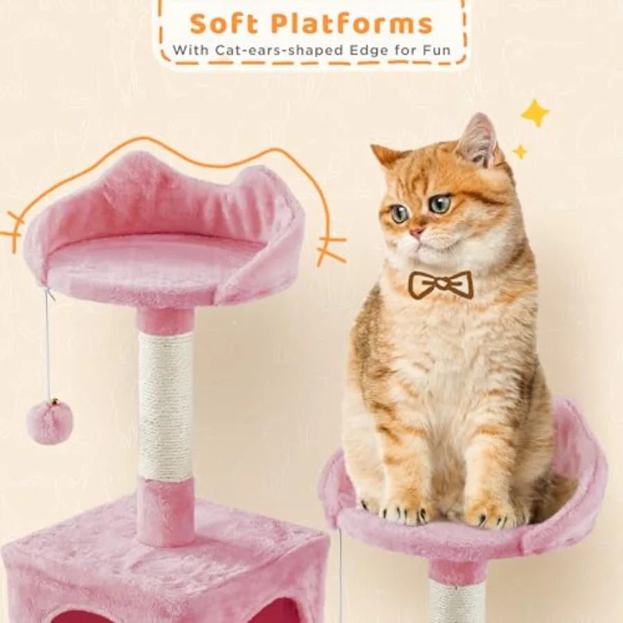 Cat Tree With Perches Scratching Posts And Ramps Indoor Condo