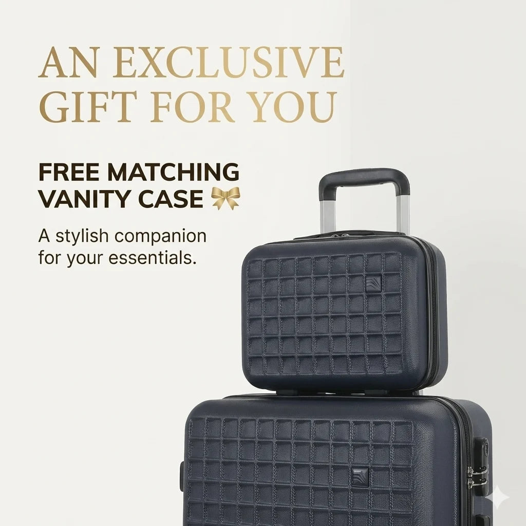 NONECN 4-Piece ABS Hardside Spinner Luggage Set for Travel