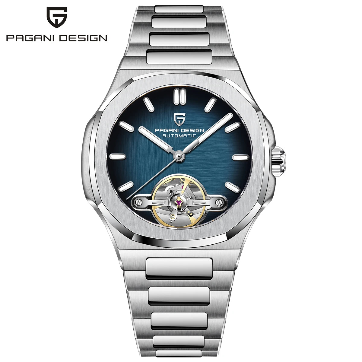 PAGANI DESIGN Skeleton Tourbillon Automatic Men's Wristwatch