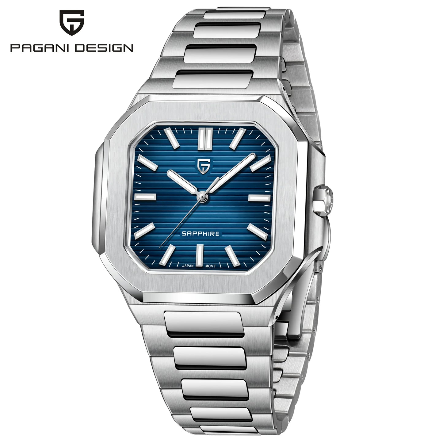 Pagani Design Men's Quartz Wristwatch 10 Bar Waterproof Stainless Steel