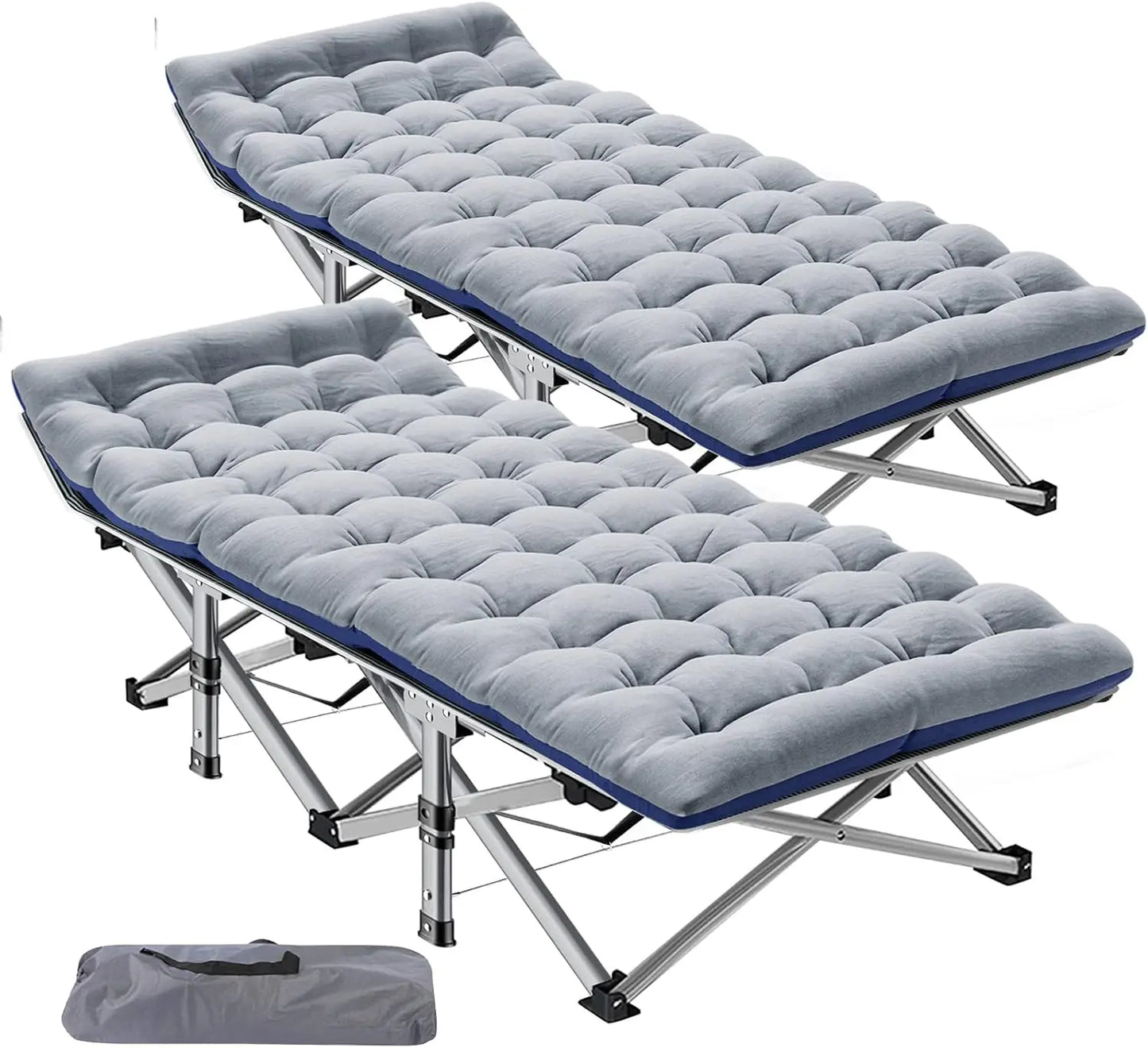 Heavy Duty Camping Cot For Adults With Oxford Fabric Mat And Carry Bag