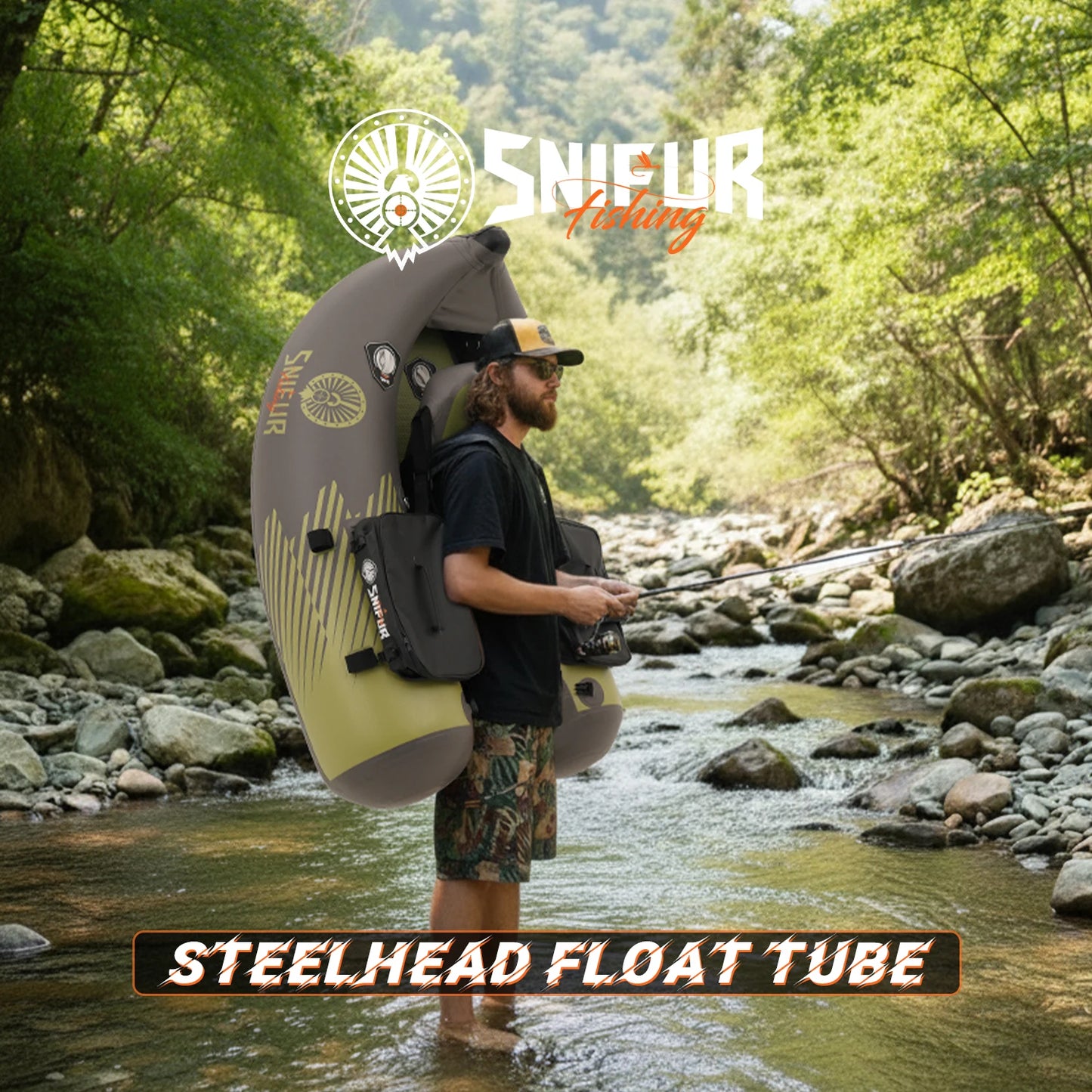1 Person Belly Boat For Fishing PVC Float Tube