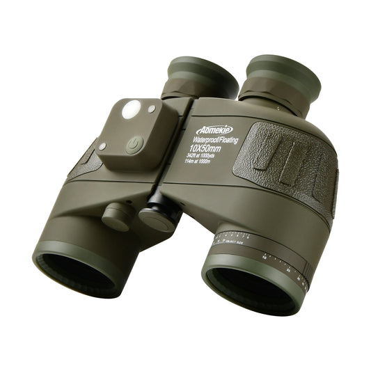 Marine Binoculars HD Rangefinder Compass BAK4 Prism Waterproof