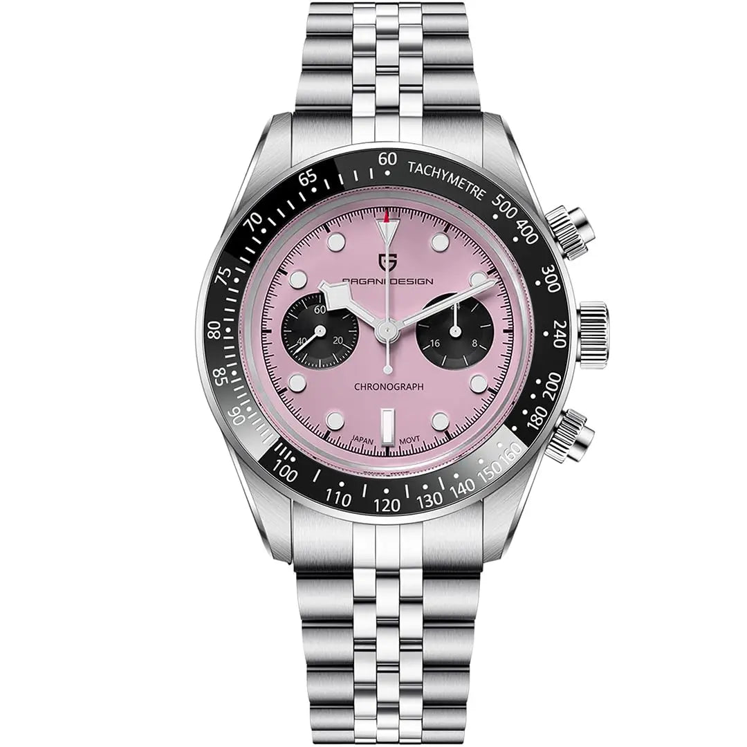 PAGANI DESIGN Panda Chronograph Stainless Steel Bracelet Watch