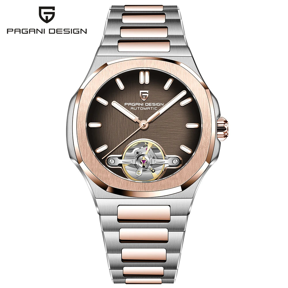 PAGANI DESIGN Skeleton Tourbillon Automatic Men's Wristwatch