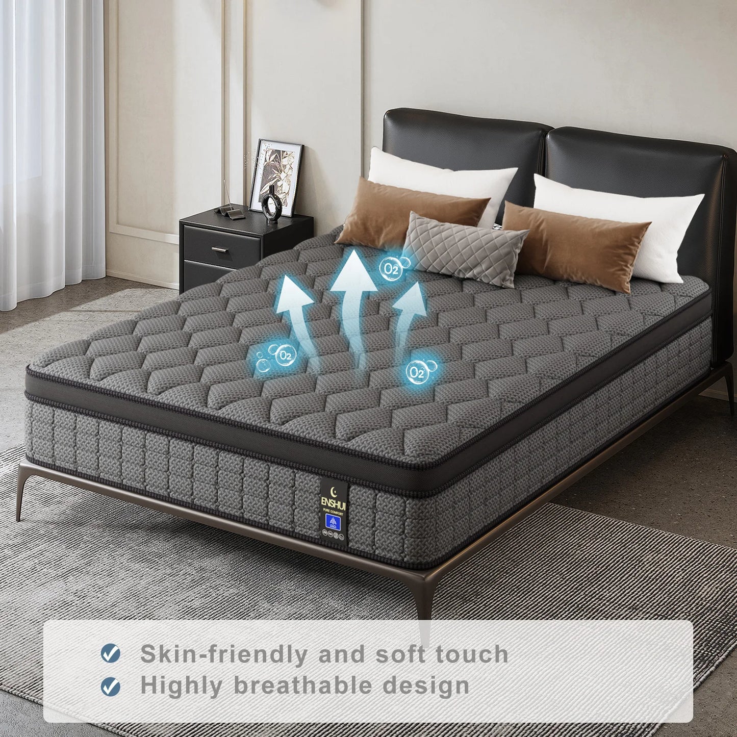 Gel Memory Foam Hybrid Pocket Spring Mattress For Back Pain