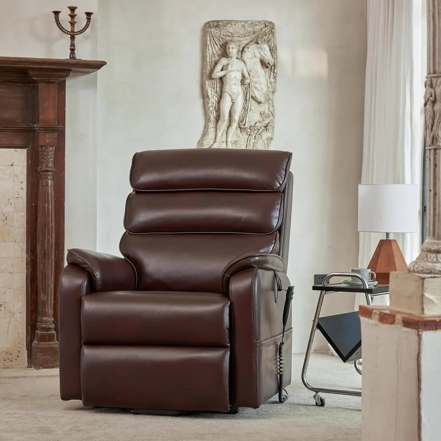 350 LBS Power Lift Recliner Chair for Elderly, Medium Size Dual Motor Lay Flat Infinite Positions Recliner with, Customized