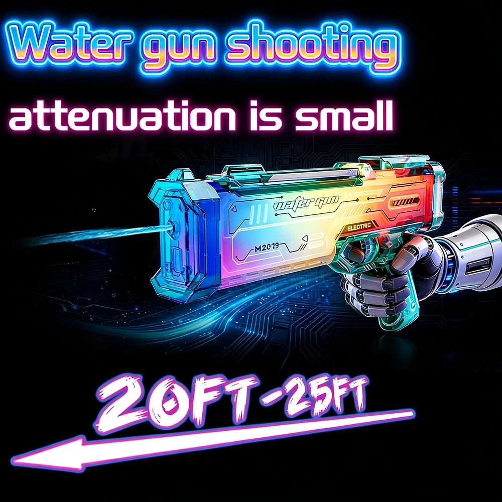Electric Water Gun LED Light Sound Blaster for Outdoor Fun