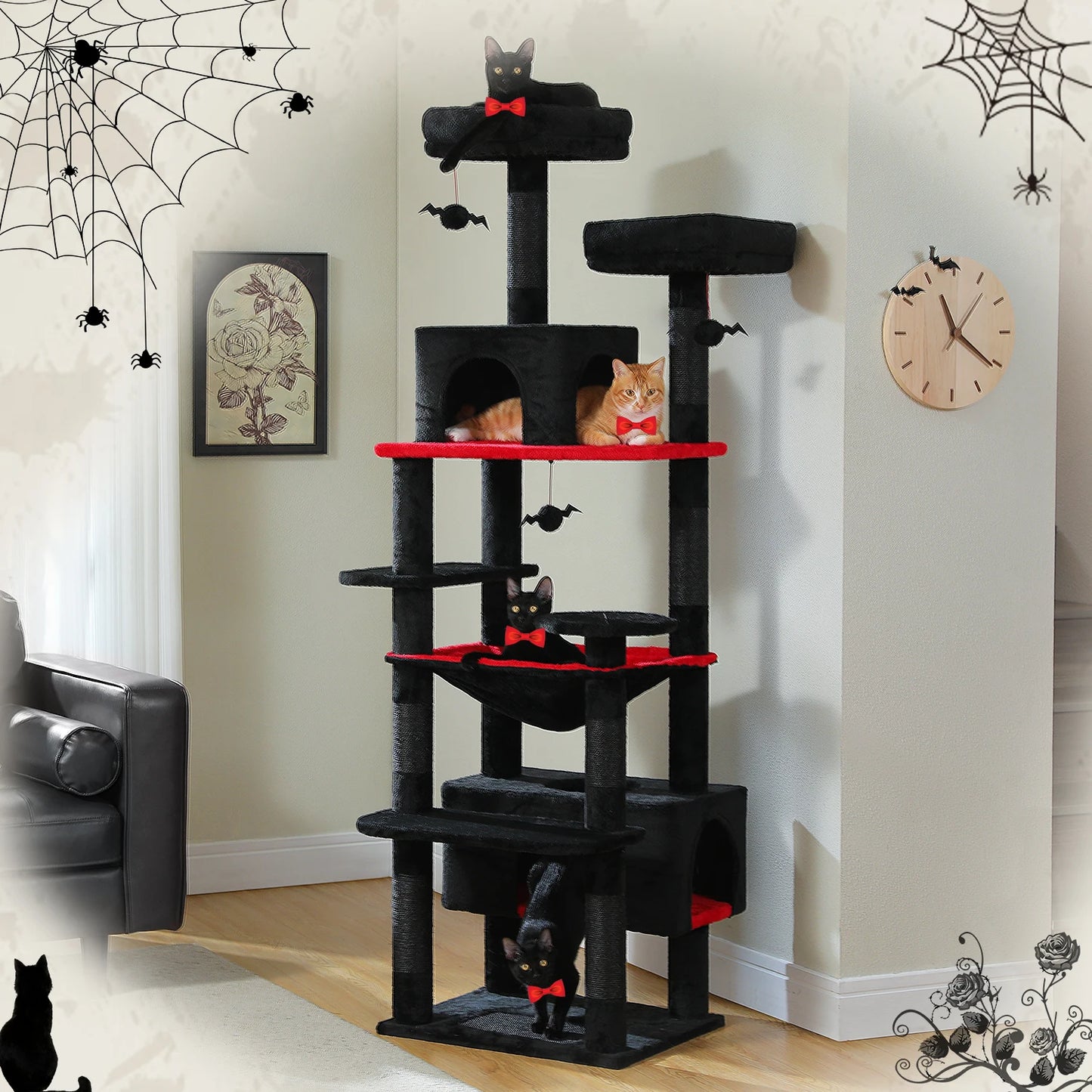 PAWZ Road Cat Tree And Tower For Indoor Cats With Sisal Covered Scratching Posts