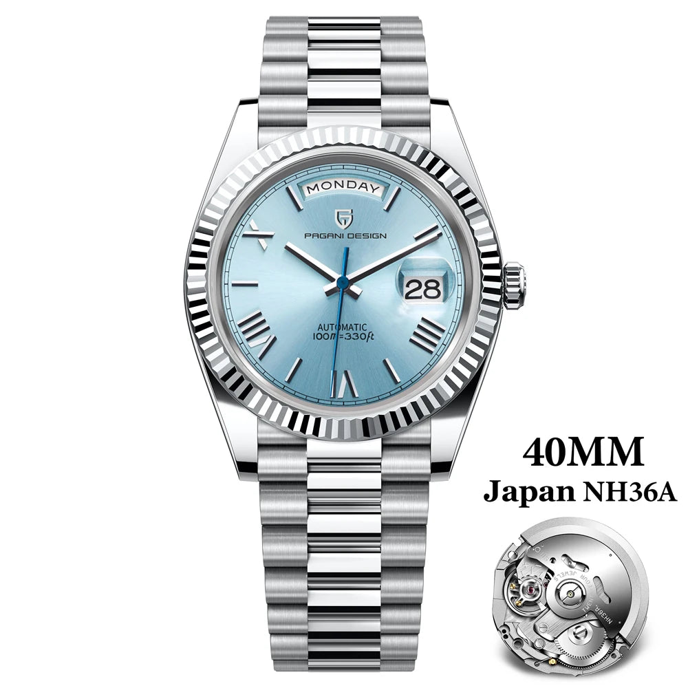 Pagani Design Mens Automatic Mechanical Wristwatch Waterproof