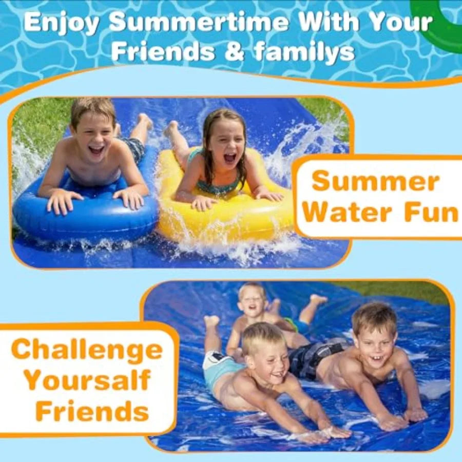 Heavy Duty Water Slide for Adults With Inflatable Boards