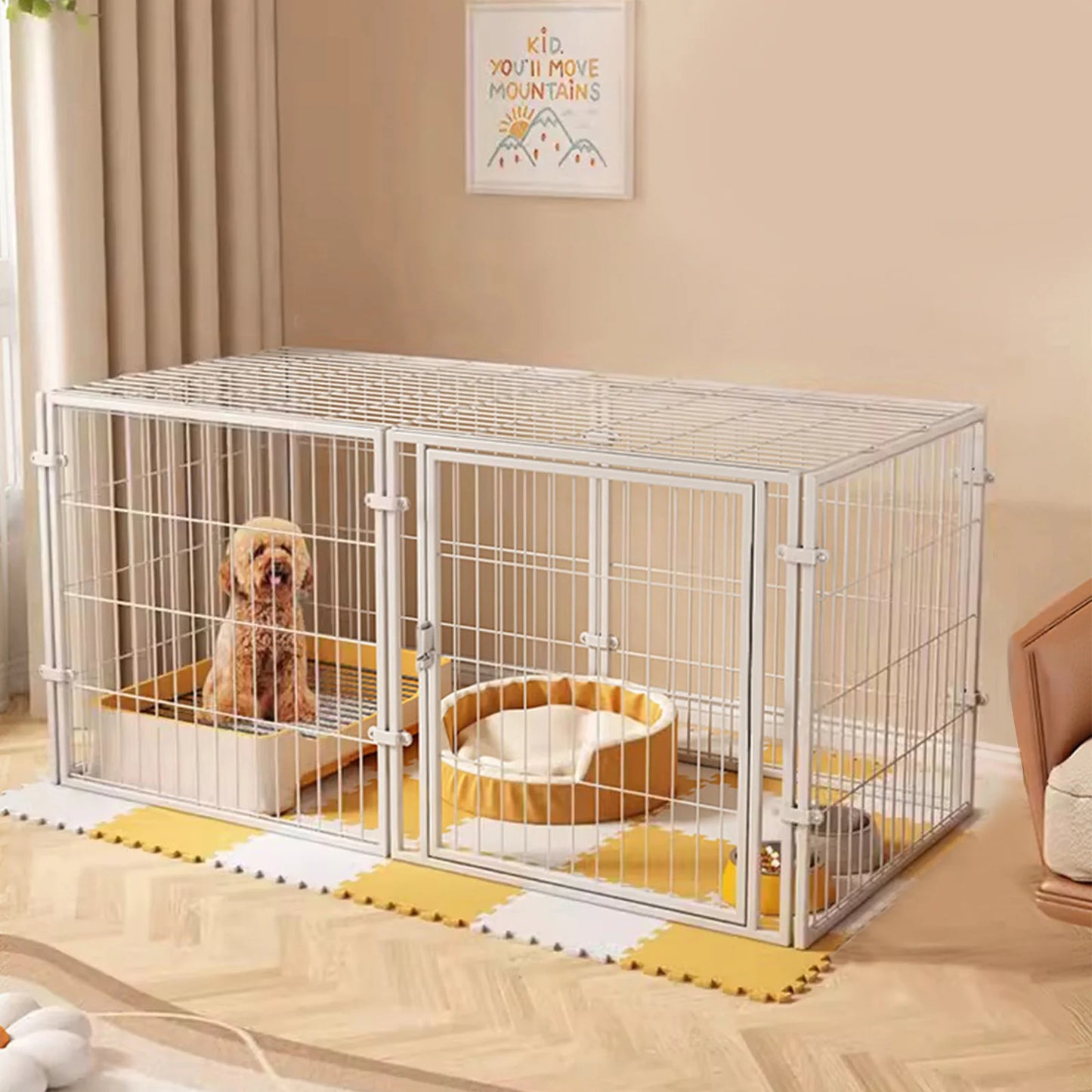 Heavy Duty Wire Kennel Cage With Door For Puppy Small Dog Rabbit Pig