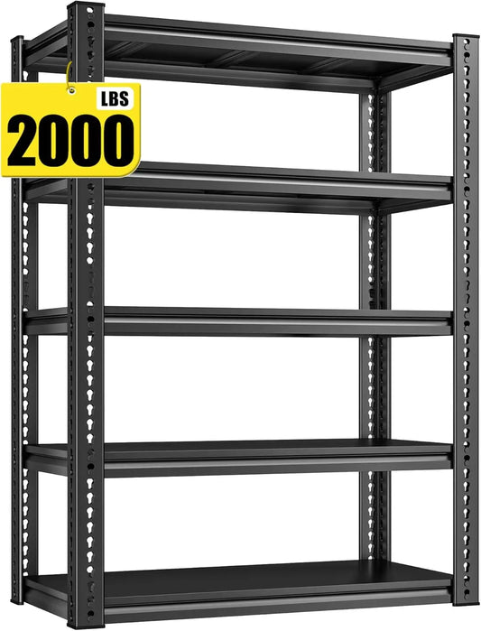 Heavy Duty 2000 LBS 5-Tier Adjustable Metal Garage Shelving Unit