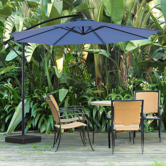JHK Outdoor Cantilever Patio Umbrella With UV Protection And Tilt