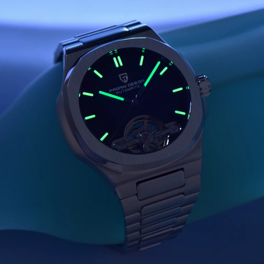 PAGANI DESIGN Skeleton Tourbillon Automatic Men's Wristwatch
