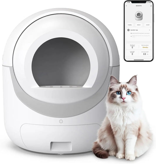 Automatic Cat Litter Box With App Control Odor Removal Safety For Multiple Cats