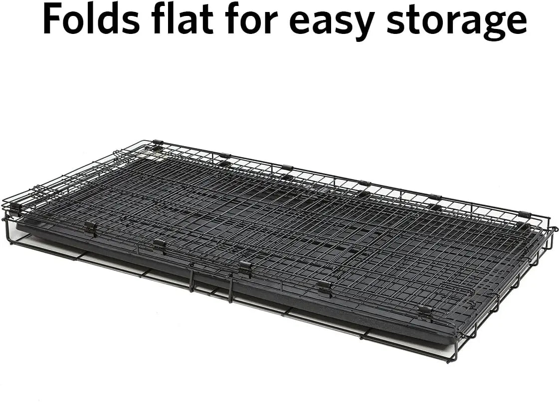 Medium Rabbit Cage with Mesh Floor, Removable Tray, Top & Front Doors, Rust Resistant, Easy Assembly