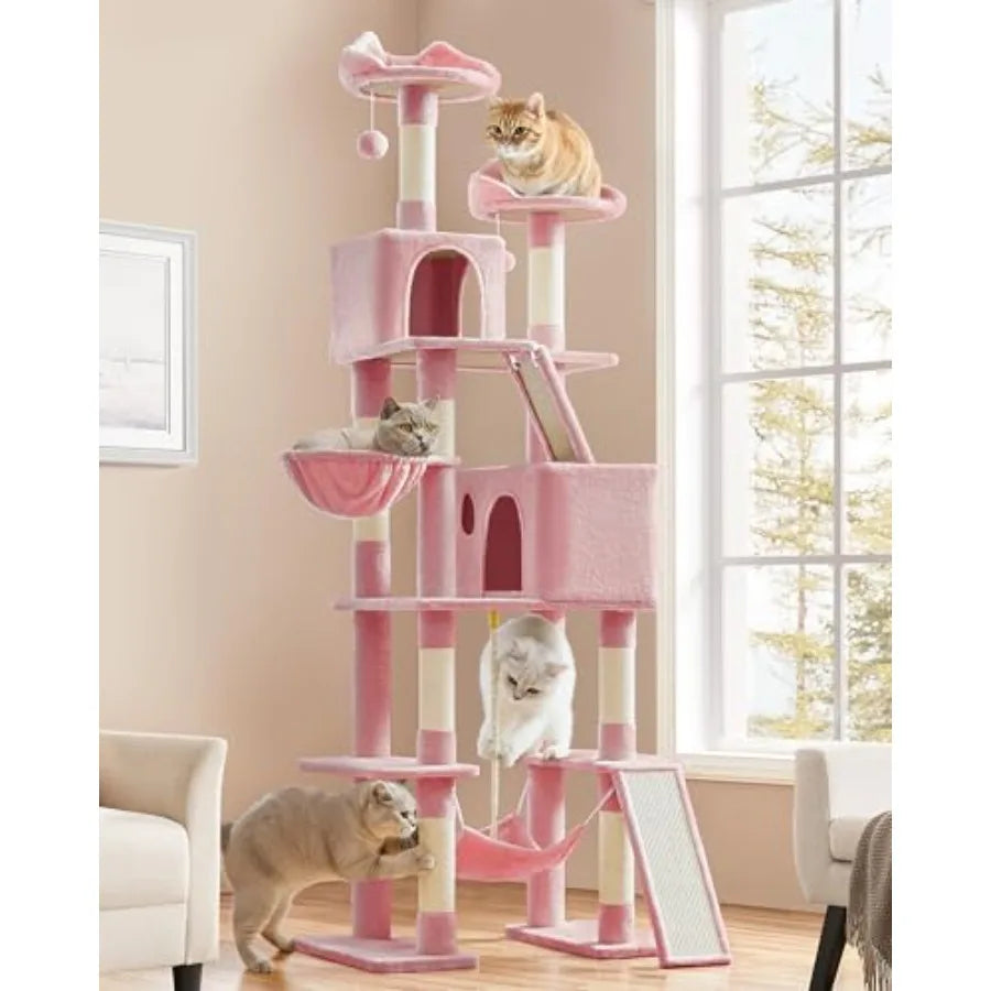 Cat Tree With Perches Scratching Posts And Ramps Indoor Condo