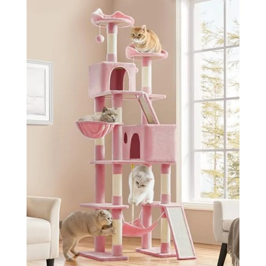 Cat Tree With Perches Scratching Posts And Ramps Indoor Condo